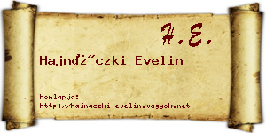 Hajnáczki Evelin névjegykártya