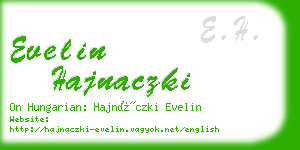evelin hajnaczki business card